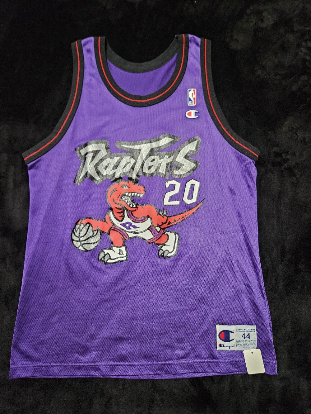 Mens Size 44 Champion Toronto Raptors Damon Stoudamire #20 Basketball Jersey